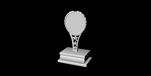 art trophy untextured 3D model