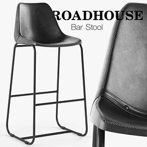 Roadhouse Bar Stool Black