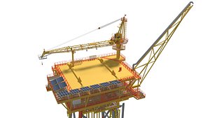 offshore wellhead platform 3D model
