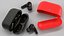 Casque sans fil USB-C avec étui en silicone rouge