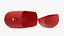 Casque sans fil USB-C avec étui en silicone rouge