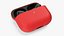 Casque sans fil USB-C avec étui en silicone rouge