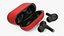 Casque sans fil USB-C avec étui en silicone rouge