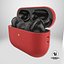 Casque sans fil USB-C avec étui en silicone rouge