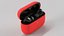 Casque sans fil USB-C avec étui en silicone rouge