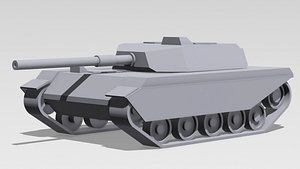 3D Low-Poly Battle Tank model