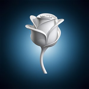 Spiral Rose Bud 3D Print Model 3D model