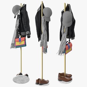 3D model Nordic Coat Rack