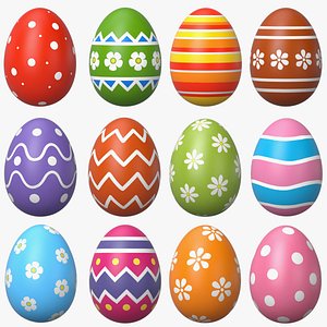 3D Easter Eggs Set