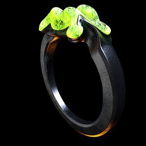 c4d ring glowing stone