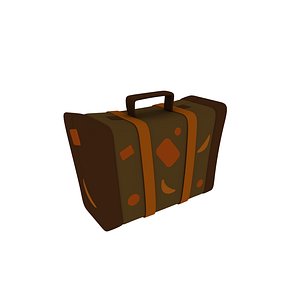 cartoon suitcase 3D model
