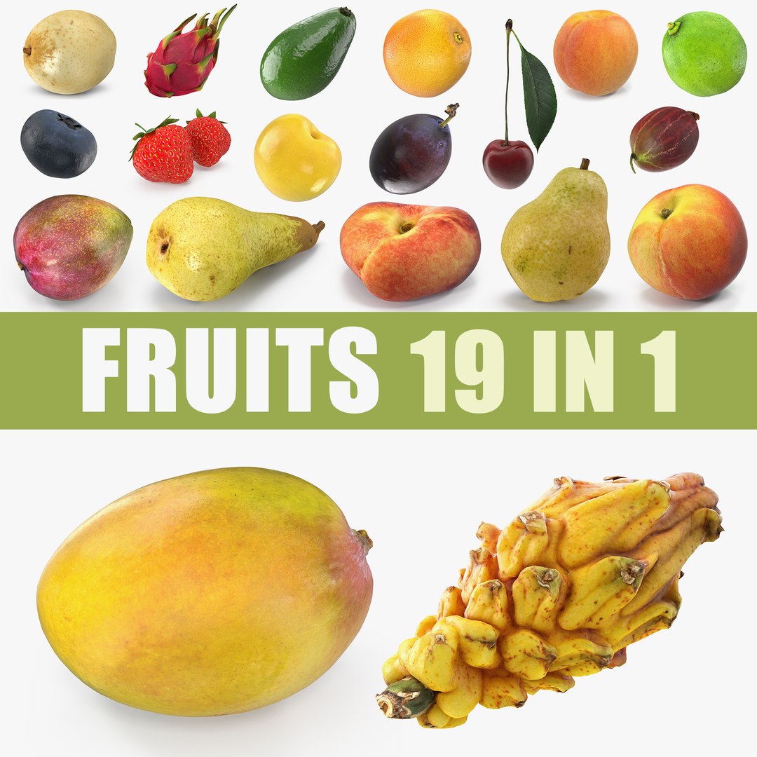 Fruits 3D Models Collection 3 3D model preview