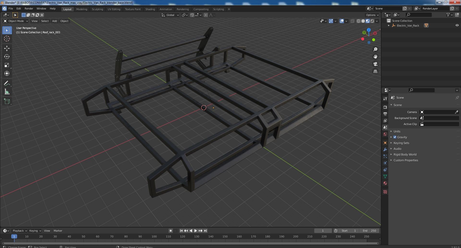 3D Model Electric Van Rack - TurboSquid 2135055