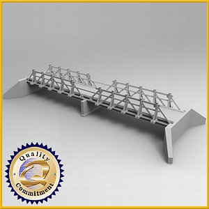 bridge wood wooden 3d max