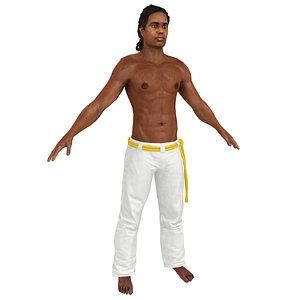 3D capoeira martial artist