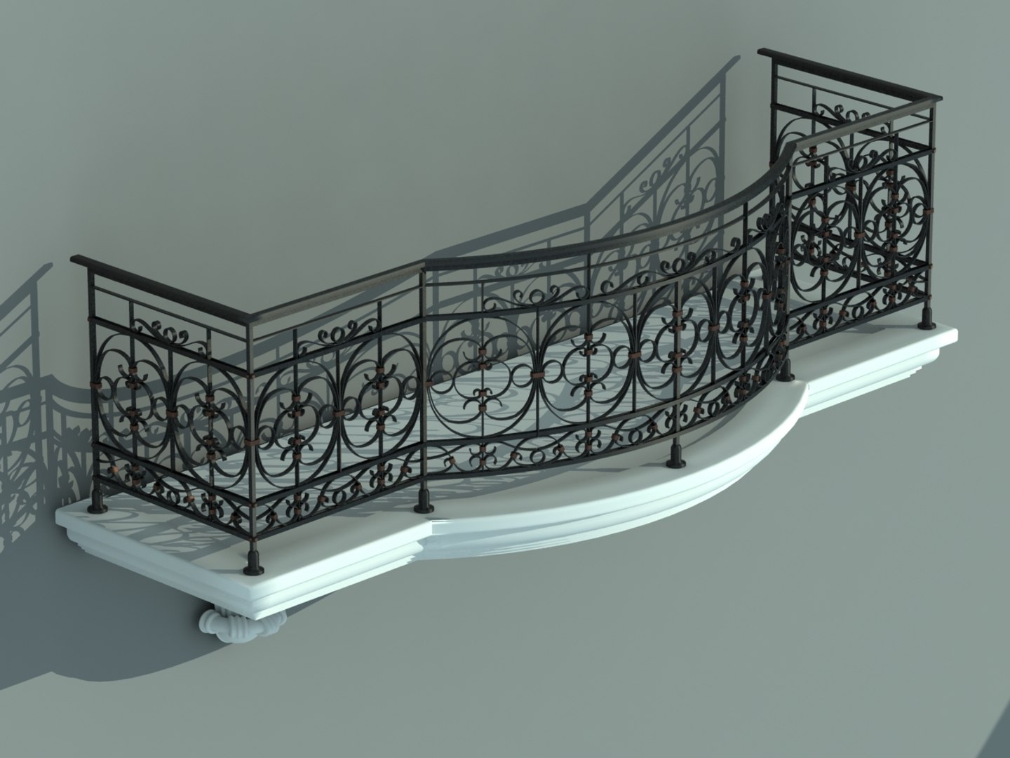 architectural balcony 3d model