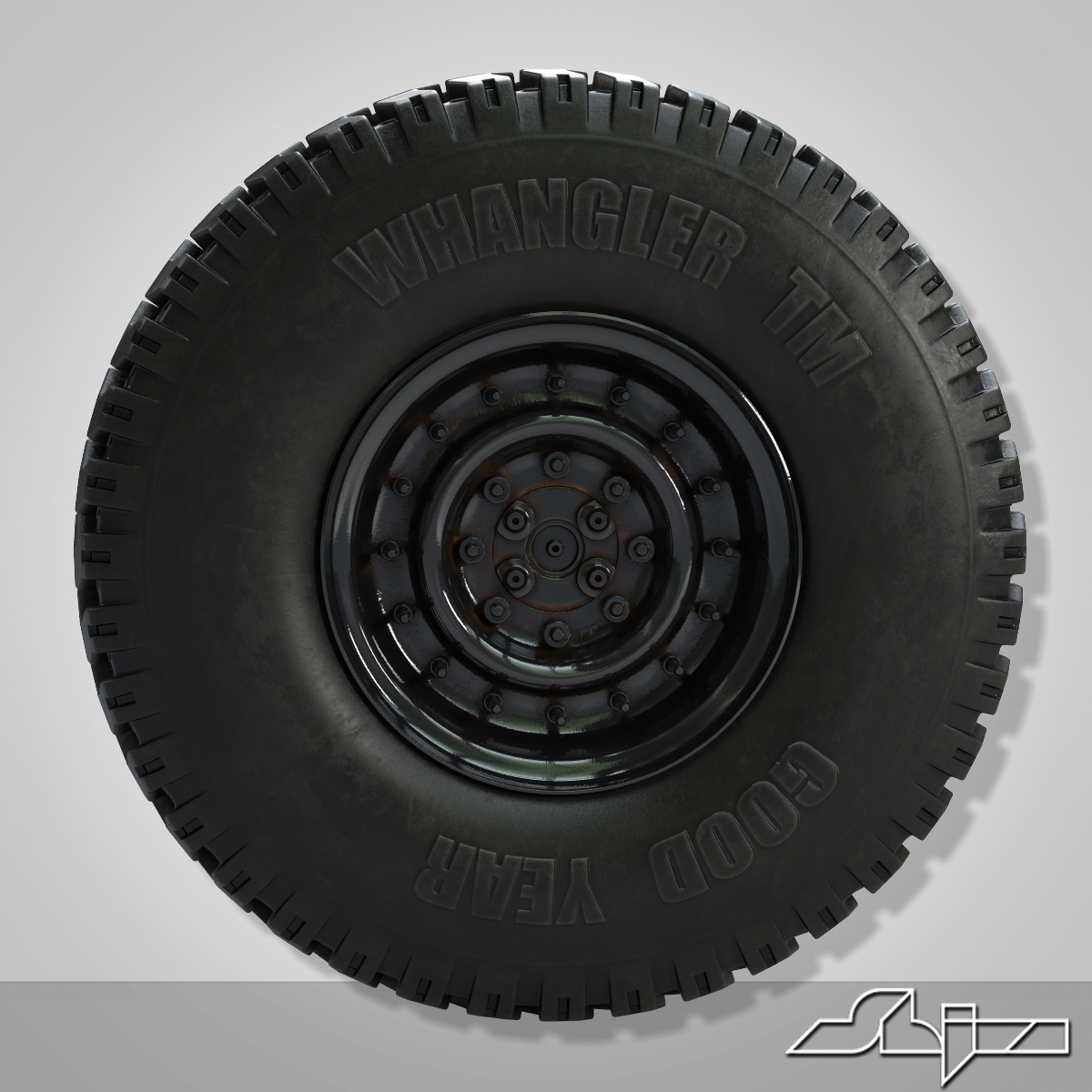 humvee wheel 3d max