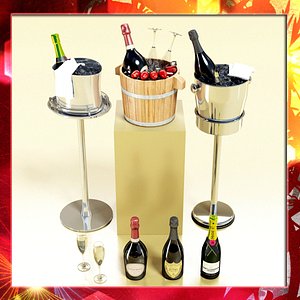 3ds max champagne ice bucket