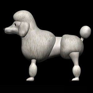 3D model Low Poly Poodle dog