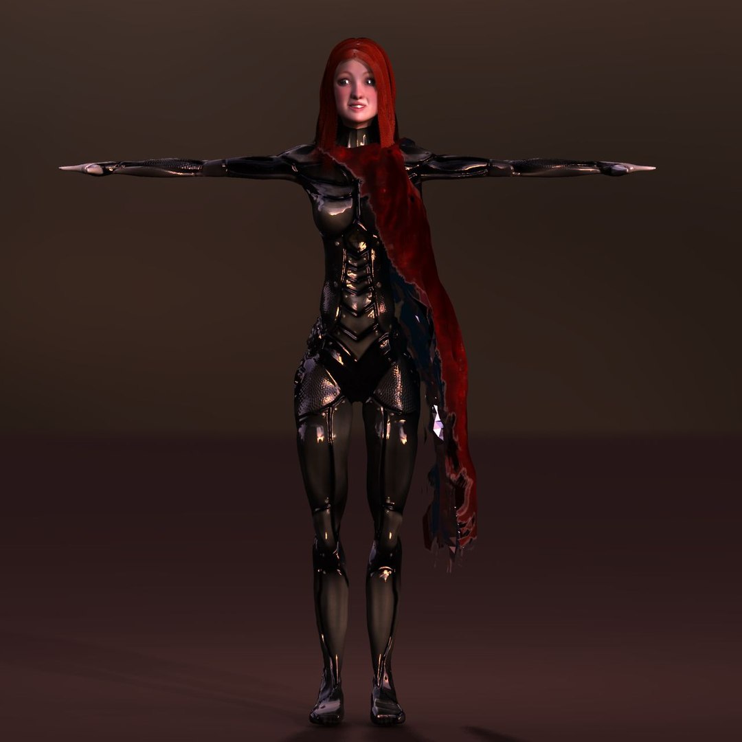 3d Woman Character Model Turbosquid 1230938