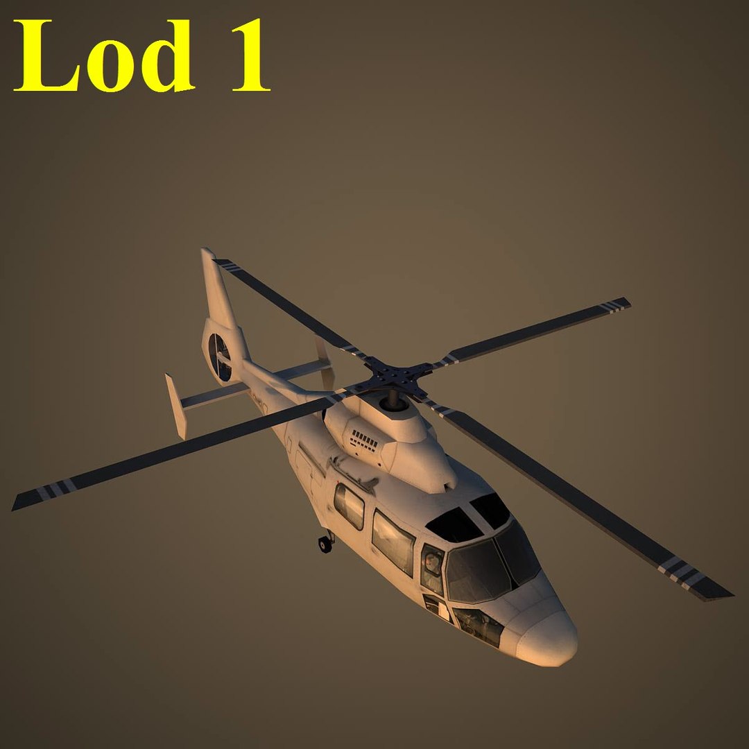 3d Eurocopter Basic Helicopter Model