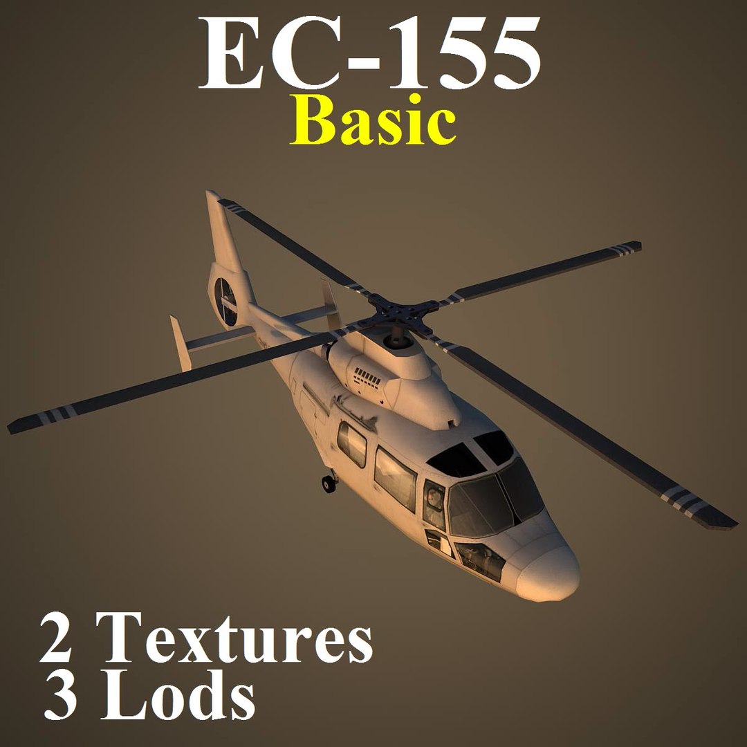3d Eurocopter Basic Helicopter Model