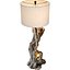 Tall floor lamp made of natural wood in Scandinavian style 3D model