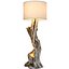 Tall floor lamp made of natural wood in Scandinavian style 3D model
