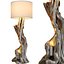 Tall floor lamp made of natural wood in Scandinavian style 3D model