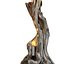 Tall floor lamp made of natural wood in Scandinavian style 3D model