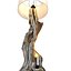 Tall floor lamp made of natural wood in Scandinavian style 3D model