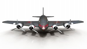 3D Low Poly Cargo Plane 4K PBR Texture