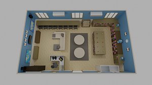 3D Library 3D Floor Plan model