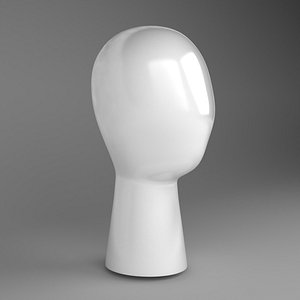 Head Display Stand white 3D model