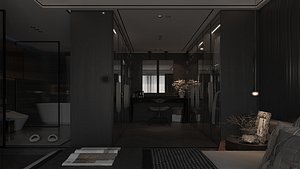 Dark Elegance Retreat - Master bedroom - Sneechvn - MAX FBX OBJ SKP Simlab Collada Blender