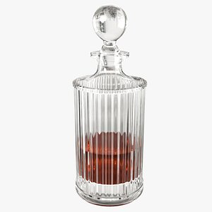 3D Bourbon Brandy Liquor Rum Whiskey Decanter model