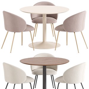 Luisa Chair and Menorca Table 3D