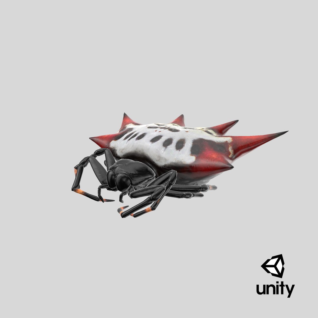 3D gasteracantha spider model https://p.turbosquid.com/ts-thumb/R6/8eu9WT/BZ/stemcell_unity_render/png/1651054187/1920x1080/fit_q87/dd45ca8c46a5fdba309ce2c007c6dfba9f61172b/stemcell_unity_render.jpg