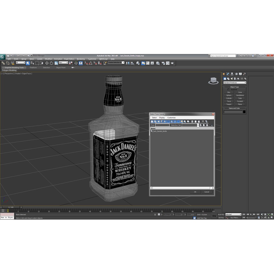 jack daniels bottle 3d model