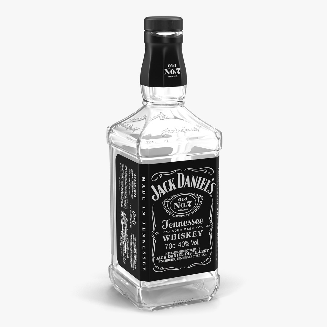 Jack Daniels Bottle Empty 3D model preview