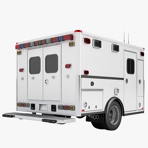 3D ambulance cabin car model