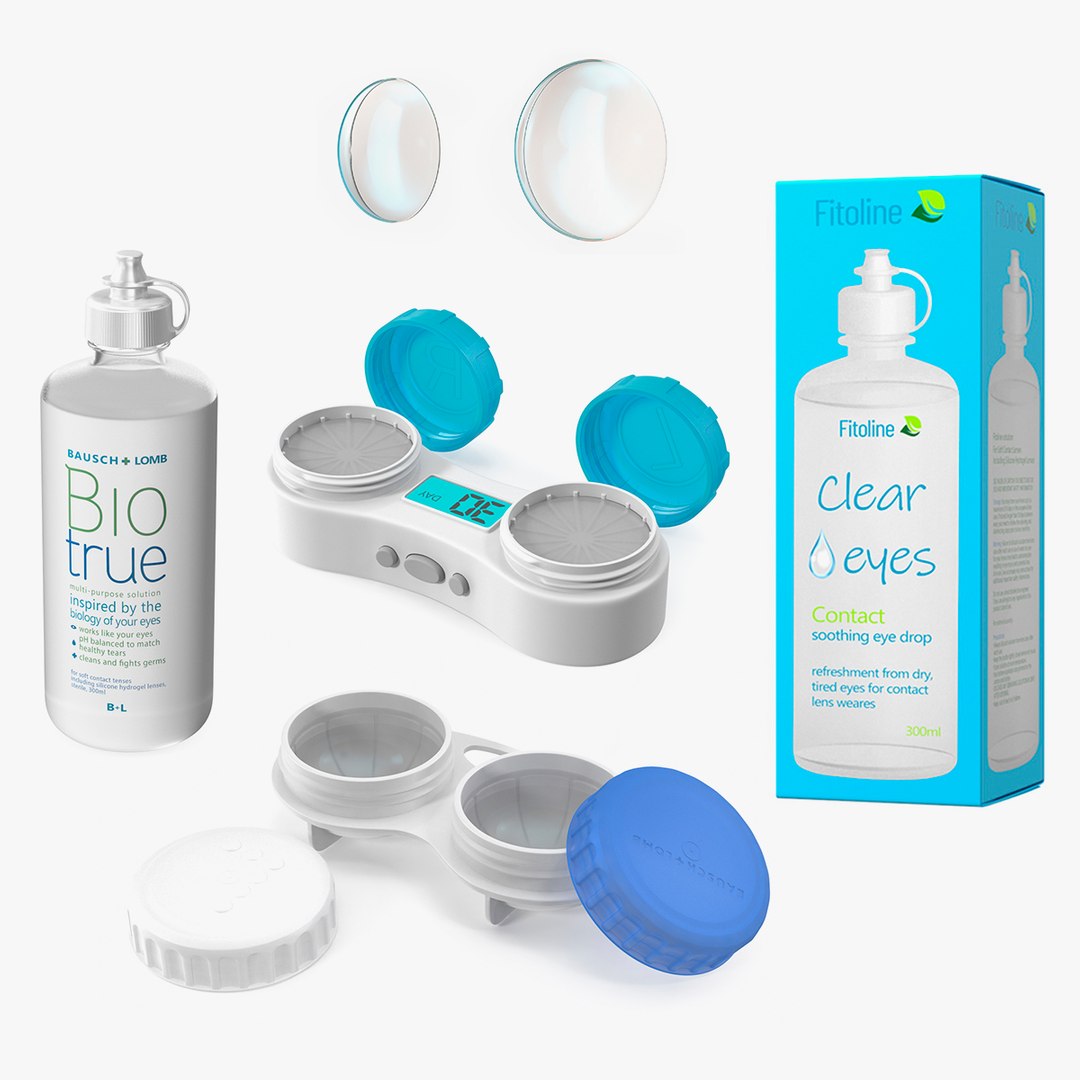 Contact Lens Accessories Collection 2 3D model preview