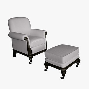 3D chair ottoman style