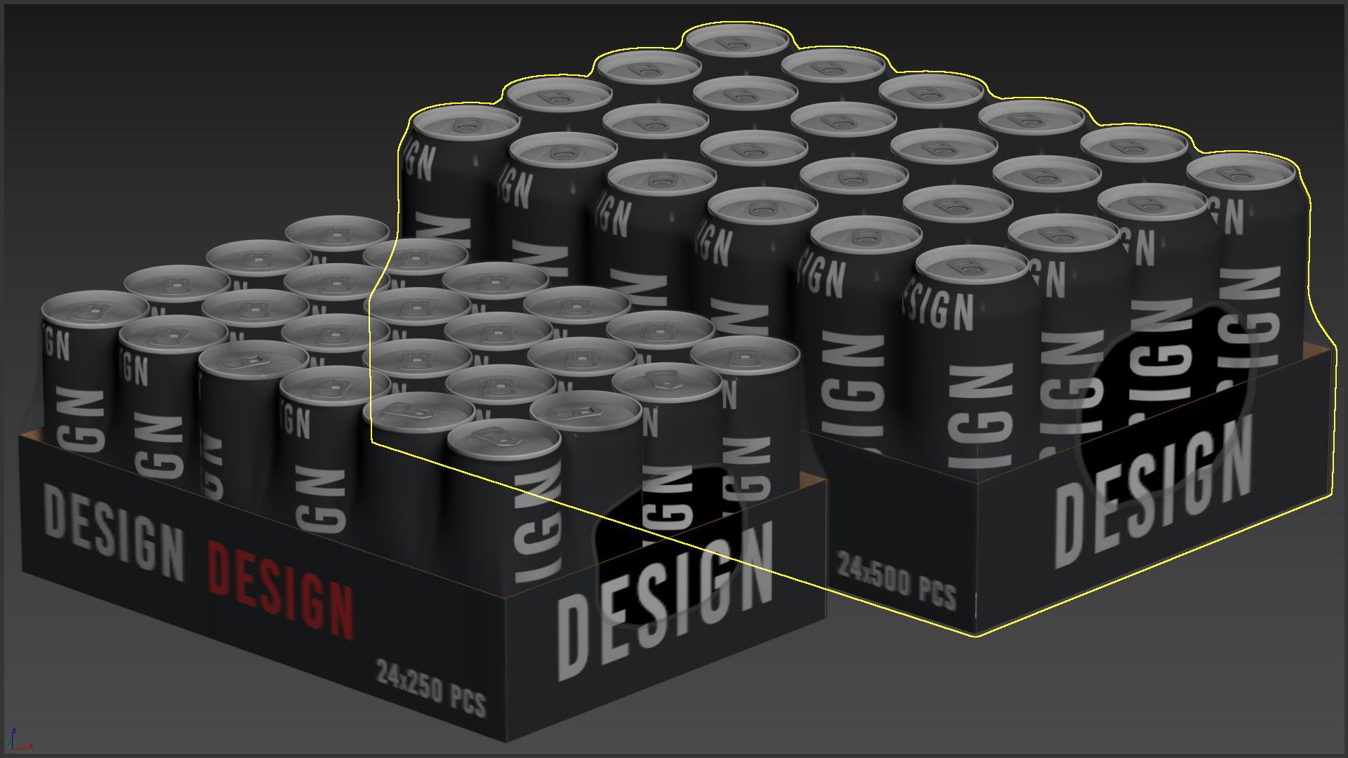 24 Cans Plastic Shrinkwrap 3D Model - TurboSquid 1618775