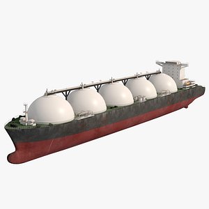 LNG Tanker Cargo Gas Carrier ship 3D model