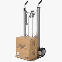 Handtruck with Boxes