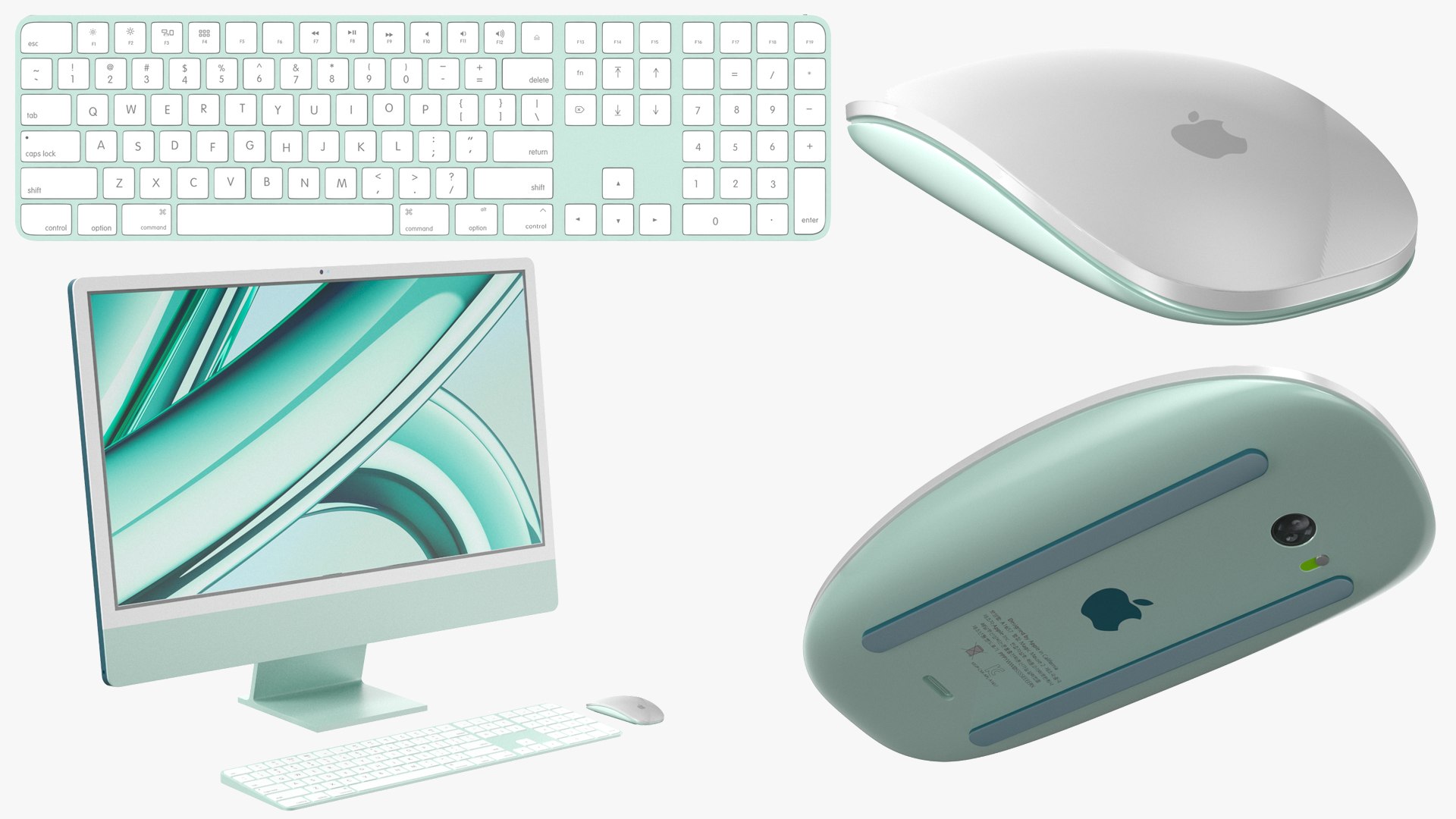 3D Detailed IMac Screen With Keyboard And Mouse - TurboSquid 2194456