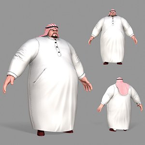 fat arab 3D