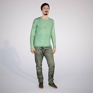 3d model man male human