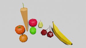 fruits vegetables 3D model
